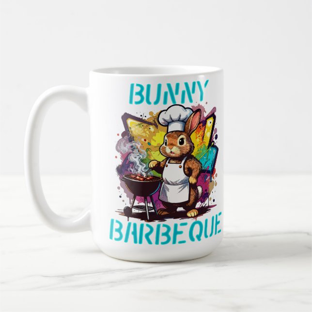 Bunny Barbeque Coffee Mug (Left)
