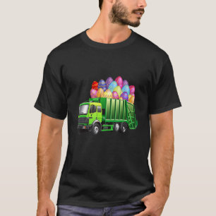 Bunny Basket Eggs Easter Garbage Truck Easter Day T-Shirt