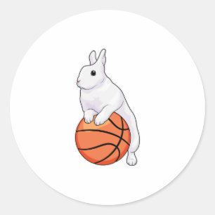 Bunny Basketball player Basketball Classic Round Sticker