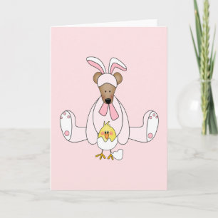 Bunny Bear Chick Easter Holiday Card