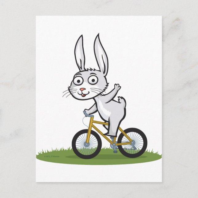 Bunny Biker Postcard (Front)