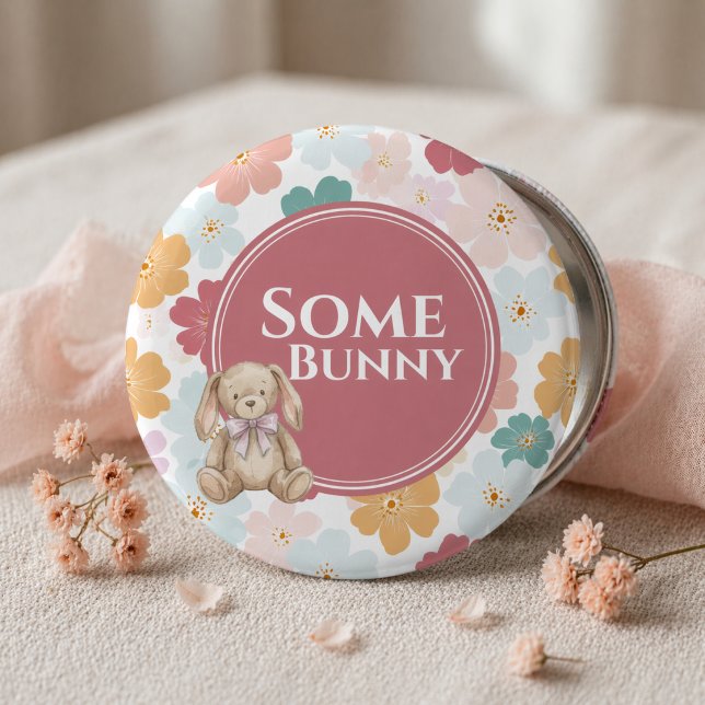 Bunny Birthday Button Cute Bunny Party (Bunny Birthday Button Cute Bunny Party Some Bunny)