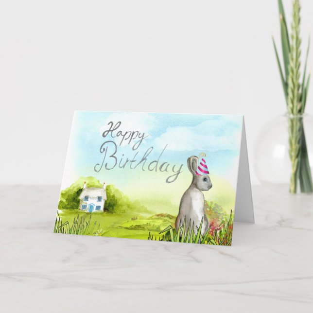 Bunny Birthday Card (Front)