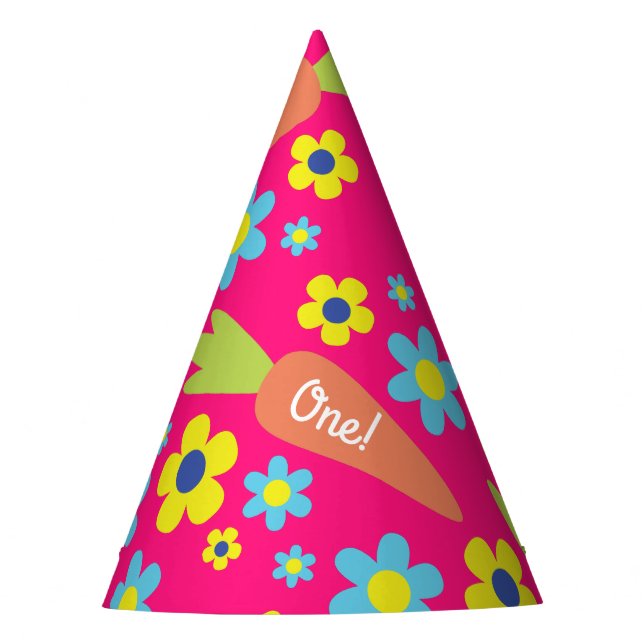 Bunny Birthday Cute Kid's Rabbit Party Party Hat (Front)