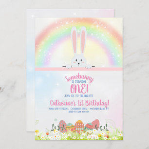 Bunny Birthday easter Invitation
