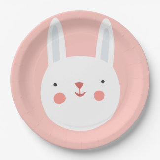 Bunny Birthday Kids Wall Decor Paper Plate