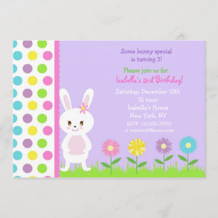 Bunny Birthday Party Invitations