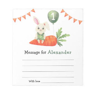 Bunny Birthday time capsule message Notepad