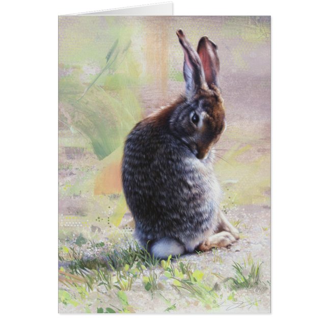 Bunny Blank Card by Andrew Denman (Front)