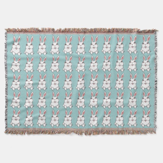 Bunny Blanket Easter Bunny Rabbit Throw Blankets (Front)