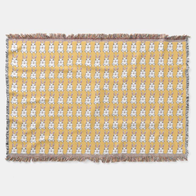 Bunny Blanket Easter Bunny Rabbit Throw Blankets (Front)