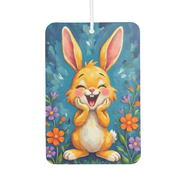 Bunny Bliss Car Air Freshener (Front)