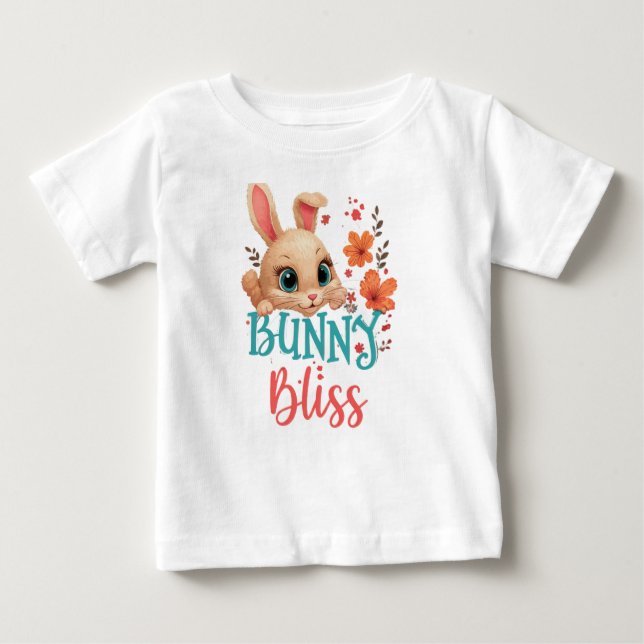 Bunny Bliss: Soft and Sweet Baby T-Shirt (Front)
