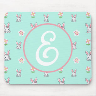 Bunny Bloom Delight Mouse Pad