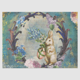 Bunny Blue Decoupage Tissue Paper
