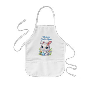 Bunny Blue Egg Kids Apron