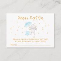 *~* Bunny Boots Umbrella Blue Diaper Raffle
