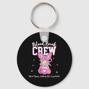Bunny Bow Easter Blood Bynk Crew Medical Lab Tech  Key Ring