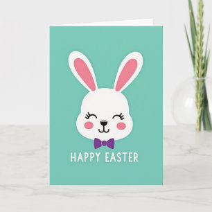 Bunny Bow Tie Holiday Card