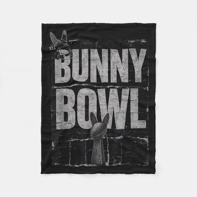 Bunny Bowl Funny Halftime Show 2026  Fleece Blanket (Front)