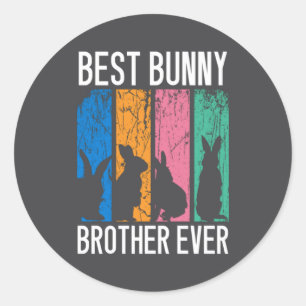 Bunny Brother Ever Christian Festival Easter Classic Round Sticker
