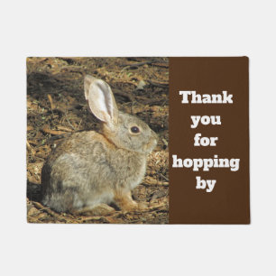Bunny Brown Desert Animal Photo Guest Welcome Doormat