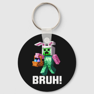 Bunny Bruh Meme Easter Day Dab Funny Bunny Teens B Key Ring