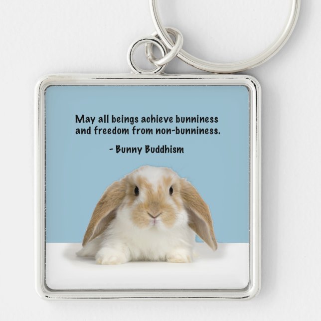 Bunny Buddhism Lop Bunny Keychain (Front)
