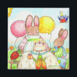 bunny bug birthday party magnet<br><div class="desc">nice party favours</div>