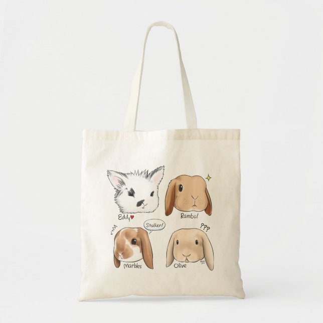 Bunny Bunch Tote Bag (Front)