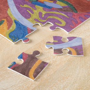 "Bunny Bunny Hop Hop" original abstract Jigsaw Puzzle