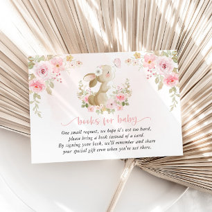 Bunny, Butterfly, Pink Flowers, Books For Baby Enclosure Card