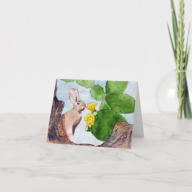 Bunny Cactus Card (Front)