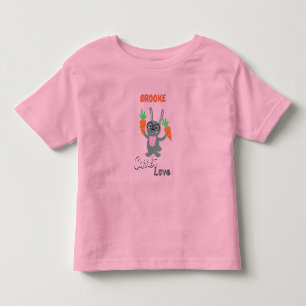 "BUNNY CARROT LOVE" PERSONALIZED TODDLER T-SHIRT