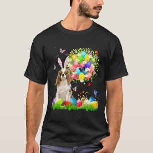 Bunny Cavalier King Charles Spaniel Easter Eggs Tr T-Shirt