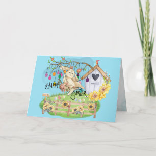 Bunny Celebrates Easter Day Card