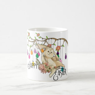 Bunny Celebrates Easter Day Coffee Mug