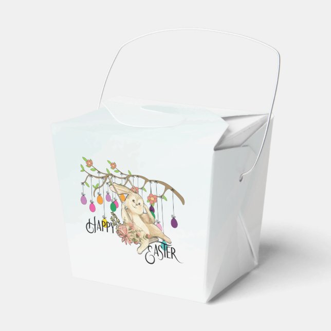 Bunny Celebrates Easter Day Favour Box (Front Side)