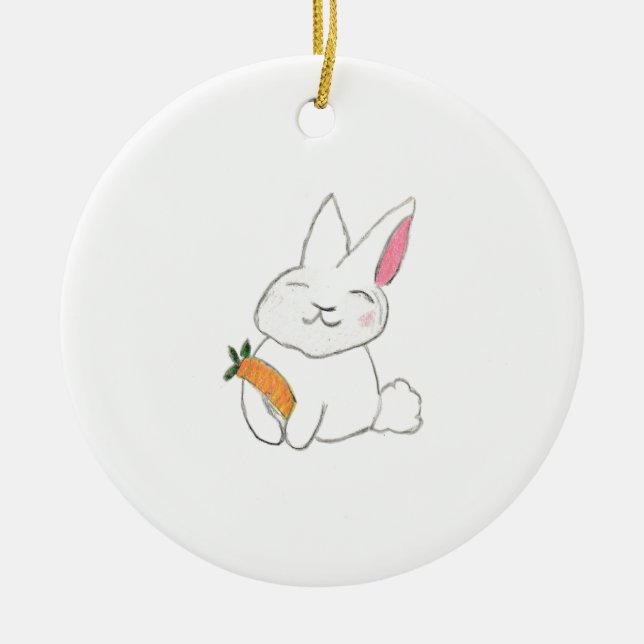 Bunny Ceramic Ornament (Front)
