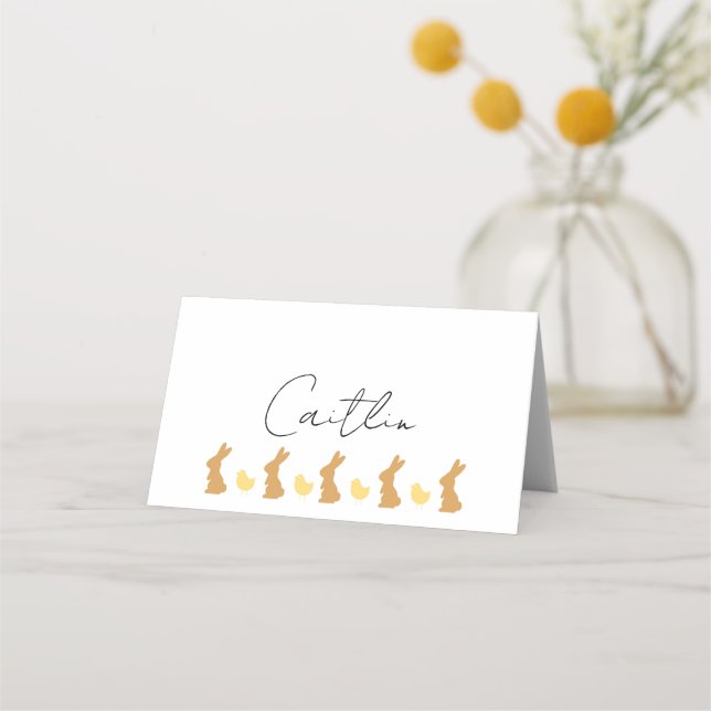 Bunny & Chick Place Cards (Front)