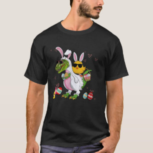 Bunny Chicken Riding Dinosaur T Rex Egg Hunt Dinos T-Shirt