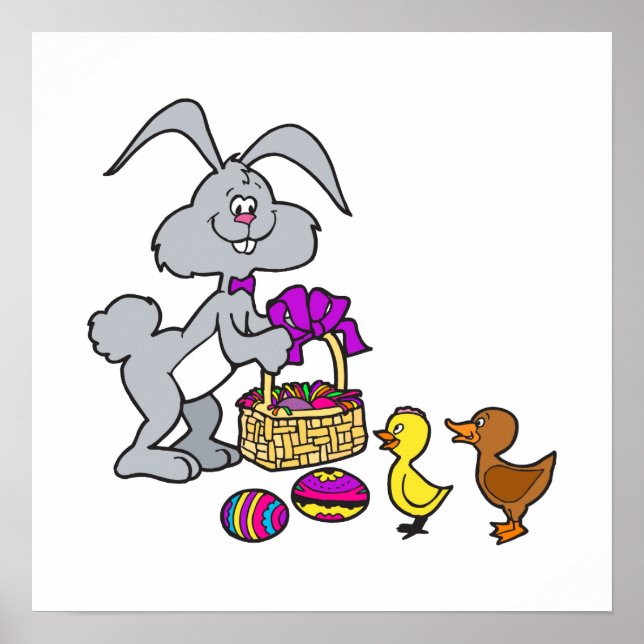 Bunny Chicks & Eggs Poster (Front)