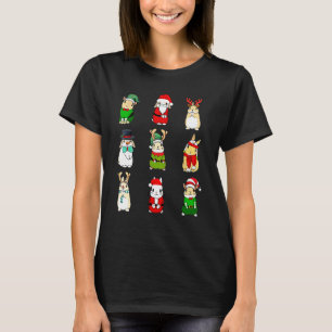 Bunny Christmas Santa Hat Reindeer Snowman Rabbit T-Shirt