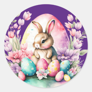 Bunny classic round sticker