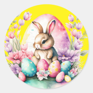 Bunny classic round sticker