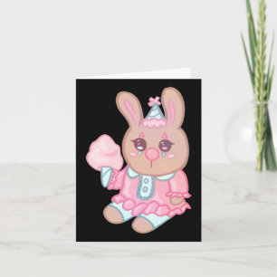 Bunny Clown Sticker Card