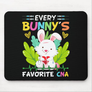 Bunny Cna Nurse Fun Easter Day Hospital Medical Wo Mouse Pad