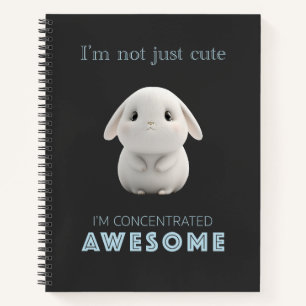Bunny Concentrated Awesome Cute Adorable Funny Notebook