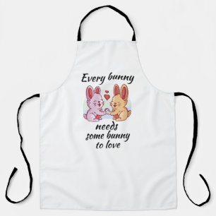 Bunny Couple Love Heart Easter Lovers Apron