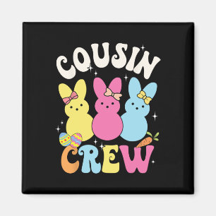 Bunny Cousin Crew Easter Day Family Squad Group Ma Magnet